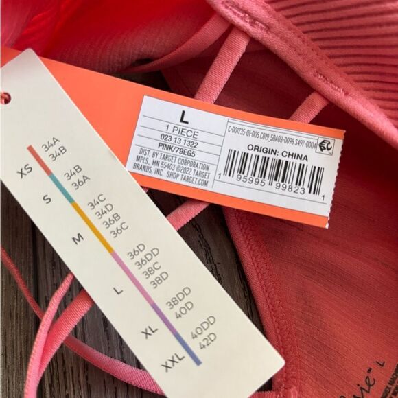 Colsie Pink Ribbed Crop Top - Picture 4 of 4